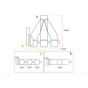 Nuevo 2,5 "63mm 3,0" 76mm Escape eléctrico 3 salidas Downpipe <span class=keywords><strong>E</strong></span>-Cutout Cut Out Valve con control remoto inalámbrico - Product Image 4