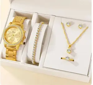 New fashion women watches sets gifts for women necklace bracelet quartz wrist watch gift box set