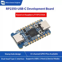 Placa de Desarrollo de Microcontrolador MicroSnow Raspberry Pi RP2350A, Doble Núcleo, Doble Arquitectura, Pico2, USB Tipo-C, Hecho en China