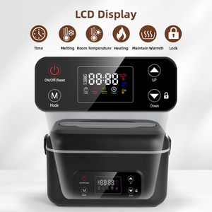 Boîte à lunch <span class=keywords><strong>chauffante</strong></span> électrique portable de 1,3 L, alimentée par <span class=keywords><strong>batterie</strong></span> rechargeable, chauffe-aliments en acier inoxydable, bol à riz anti-fuite - Product Image 3