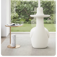 Fauteuil de salon en tissu en forme de canard créatif avec roulettes, design moderne pour salon et hôtel