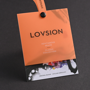 Patrón de texto personalizable, textura esmerilada de doble capa, etiqueta de marca de cartón duro, cuerda de amarre a juego, etiqueta colgante de alta calidad - Product Image 2