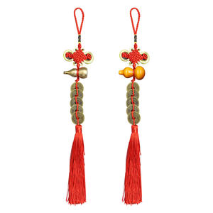 Genuine <b>Copper</b> Five Emperors <b>Coins</b> Pendant Novelty Creative Interior Car Ornament Chinese Knot Pure <b>Copper</b> Six Emperors <b>Coins</b> - Product Image 5