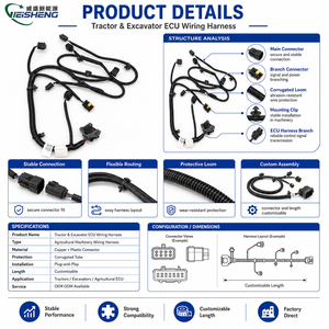 Traktör Ekskavatör Tarım Makineleri ECU CAN OEM için Özel Komple Kablo Demeti - Product Image 3