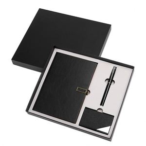 Agenda Personalizada A5, Cuaderno de Notas para Regalo, Set de Regalo Empresarial, Libreta de Cuero Suave Simple para Oficina con Bolígrafo y Tarjetero - Product Image 2