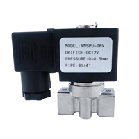 Válvula Solenoide de Agua de 2 Vías SS304 Normalmente Cerrada G1/4" AC220V Orificio 4mm/5mm/6mm SPU Arranque a Cero Presión 0-4bar/1bar/0.5bar
