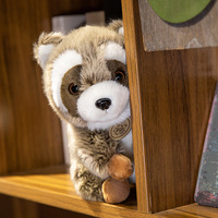 Jouet écureuil raton laveur en peluche animaux sauvages réalistes multi-articles