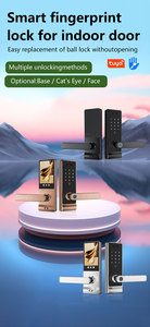 WiFi <b>Smart</b> Lever <b>Lock</b> with Built-in Video Intercom Camera and Indoor Monitor Display Support Tuya <b>Smart</b> Life - Product Image 2