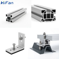 Kit de montage solaire photovoltaïque certifié CE Hengfan 6005-T5, rail en aluminium anodisé, système de fixation pour toit en tuiles en acier Zn-Al-Mg