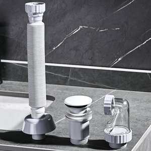 البلاستيك المنبثقة المضادة للرائحة استنزاف الأنابيب نظام مع السيراميك مرنة البلاستيك النفايات مرنة ماسورة صرف ل حوض غسيل - Product Image 4