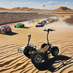 Scooter tout-terrain robuste LDOO avec pneus larges, suspension intégrale et électrique - Product Image 3
