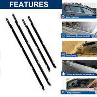 Juego de 4 burletes exteriores para ventanas de puerta Nissan Sentra B13 4D 1990-1994, repuesto #   80820-50Y01