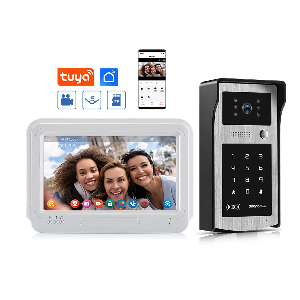 Hot Selling Wifi 9 Inch Monitor Met Deurbel Camera Bedrade Video Deur Telefoon Intercom Systeem Voor Villa Appartement