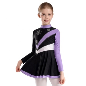 Costumes de danse moderne de 6-16 ans pour stages, vêtements de danse pour enfants, robes de patinage artistique avec strass pour filles - Product Image 3
