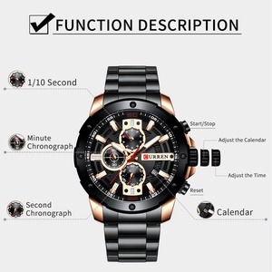 Montre à quartz de luxe pour homme Drioshipping, design classique, étanche, bracelet en acier inoxydable, montre-bracelet lumineuse, boîtier en alliage - Product Image 6