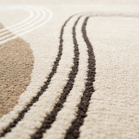 Tapis élégant en laine personnalisé, lavable, doux, antidérapant, pour salon, chambre, bureau et usage de prière