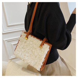2023 pelliccia di lana di agnello soffici borse per la spesa di moda <span class=keywords><strong>Shearling</strong></span> borse da <span class=keywords><strong>donna</strong></span> in PU borse da <span class=keywords><strong>donna</strong></span> borse e borsette da <span class=keywords><strong>donna</strong></span> - Product Image 6