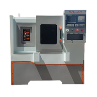 Tour CNC à banc incliné horizontal de haute précision XG40, broche unique, 3 axes, pièces d'usinage métalliques