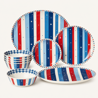 Ensemble de vaisselle en mélamine personnalisé, écologique, sans BPA, léger, pour le camping en plein air, assiettes, bols, passe au lave-vaisselle, pour les fêtes