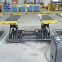 Elevador de Tijera de Perfil Ultrabajo de 4 Toneladas para Taller Automotriz, Personalizado y de Alta Resistencia