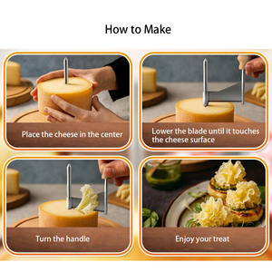 Râpe à fromage en acier inoxydable avec plateau en bois pour Tête <span class=keywords><strong>de</strong></span> <span class=keywords><strong>Moine</strong></span> - Product Image 6