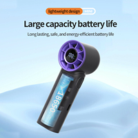 Hxtc88 Léger 1-100 Vitesse Du Vent Led Affichage Usb Rechargeable Petit Mini Main Personnel De Poche Portable Turbo Ventilateur
