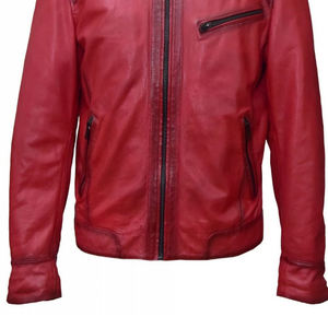 Veste en cuir décontractée pour hommes à prix raisonnable Meilleure qualité en cuir véritable Matériau fabriqué en vêtements d'extérieur pour hommes - Product Image 4