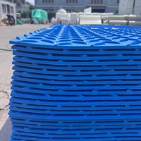 Mat de protection au sol modulaire en PE découpé pour plateforme de surface de charge lourde, équipement d'entretien de voies ferrées à grande vitesse
