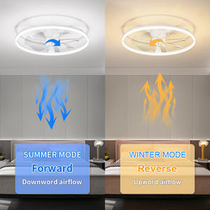 Modern <b>Bedroom</b> 7-Blade Ceiling <b>Fan</b> with 3-Color LED Light (3000K/4000K/6500K) 6-Speed DC Motor Acrylic Body Remote & APP Control - Product Image 2