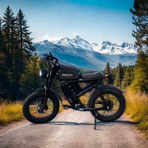 Bicicleta Eléctrica de Nieve con Llantas Gruesas de 20 Pulgadas, 48V 500W 1000W 1500W 18Ah 23AH, Suspensión Completa, Bicicleta Eléctrica Urbana Retro Ligera, RTS 2025 - Product Image 1