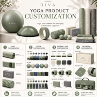 Kit de Fitness Portátil Premium Riva para el Hogar, Esterilla de Yoga, Mancuernas de Espuma, Set de Pilates, Anillo de Potencia, Barra de Pesas, Set de Accesorios Personalizables