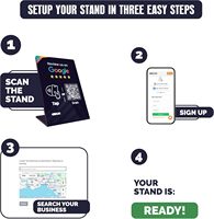 Soporte para Código QR TOPTAG con NFC para Reseñas de Google Business - Exhibidor Moderno para Redes Sociales para Salones de Belleza