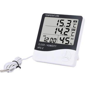Termómetro digital HTC-2 con pantalla LCD, higrómetro de temperatura interior y exterior, uso doméstico, funciona con pilas - Product Image 3