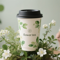 Gobelets en papier jetables à parois épaissies résistantes à l'eau chaude, idéaux pour les entreprises, le bureau et la maison