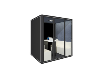 Cápsula para dormir de diseño moderno Sleepbox con masajeador, código QR de música y cancelación de voz para hoteles - Product Image 2