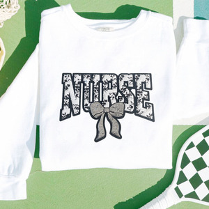 Yüksek kaliteli büyük işlemeli çiçek hemşire şönil yama demir on pullu yay yamalar hemşire kadınlar kız Hoodie dekorasyon için - Product Image 2