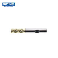 Fraise à queue carrée en carbure de tungstène HRC65, fabriquée en usine, revêtement NaNo-PVD haute vitesse, OEM, à 2/4 dents, avec rayon d'angle, pour fraisage