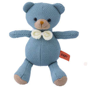 Creative Unisex Knitted Bunny Doll Lovely Soft <strong>Plush</strong> <strong>Crochet</strong> Rabbit Toy with PP Filling Customizable ODM - Product Image 2