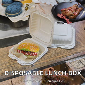 กล่องพลาสติกใส่อาหารแบบมีฝาปิด ZhanYue MFPP ขนาด 32 ออนซ์ แบบฝาพับ สำหรับใส่แฮมเบอร์เกอร์และอาหารสำเร็จรูป - Product Image 2