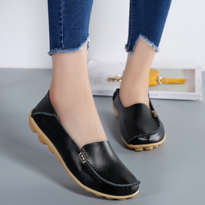 Casual Flat Slip Dress Mule Loafers Slippers <strong>Women's</strong> PU Leather Driving <strong>Shoes</strong> Outdoor Walking Spring Fashion Lazy Loafer - Product Image 1