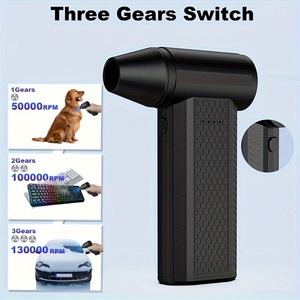 เครื่องเป่าลมขนาดเล็กแบบพกพา130000รอบต่อนาทีได้รับการรับรอง CE สำหรับใช้นอกบ้านพัดลมเจ็ทสำหรับบ้านสำนักงาน - Product Image 3