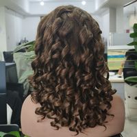 Perruque bandeau sans colle, cheveux humains brésiliens vierges Remy, bouclés afro crépus rebondissants, fabriquée à la machine pour femmes noires