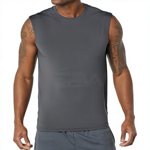 Men Cotton Spandex Tank Top Slim Fit <b>Stretch</b> Sleeveless Undershirt Quick Dry Breathable Fabric Designed Casual Layering Front - Product Image 1