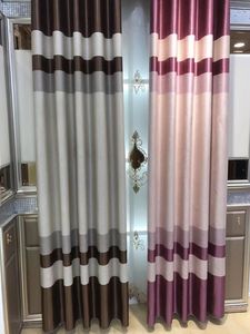Pasokan Pabrik Grosir 3.2 M Lebar Garis Desain Jacquard Weave Blackout Tirai Kain untuk Ruang Tamu - Product Image 2