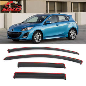 Viseras para ventanas interiores, compatibles con Mazda 3 Hatchback 10-13, protección contra sol y lluvia, acrílicas, 4 piezas - Product Image 1