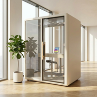 Cabine de réunion individuelle moderne en aluminium, insonorisée, pour bureaux à domicile, appartements, salons et hôtels