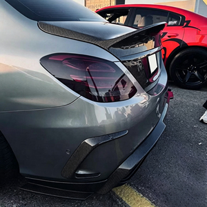 Tapa de Maletero Trasera de Fibra de Carbono Real para <span class=keywords><strong>Mercedes</strong></span> Benz Clase <span class=keywords><strong>C</strong></span> W205 Sedán C63 AMG C43 AMG C300 2015-2021, Reemplazo de la Cubierta del Maletero - Product Image 4