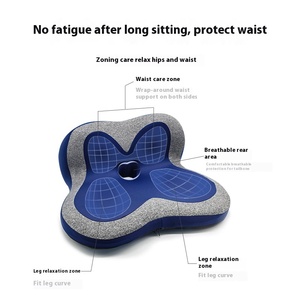 Nhật bản cánh hoa Bộ nhớ bọt thắt lưng gối & văn phòng Ghế Đệm ghế cải thiện tư thế & làm giảm trở lại xương đuôi áp lực - Product Image 2