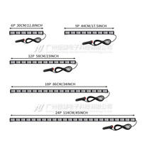 Nouvelle barre lumineuse LED bicolore multifonction pour voiture, lumière d'avertissement stroboscopique, montage par vis, réglable, anti-poussière, pour camion tout-terrain