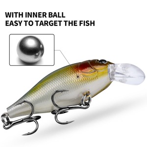 Mồi câu crankbait giả 7.5cm/14g, mồi cá nhỏ, mồi câu crankbait chìm, mồi câu không môi - Product Image 4